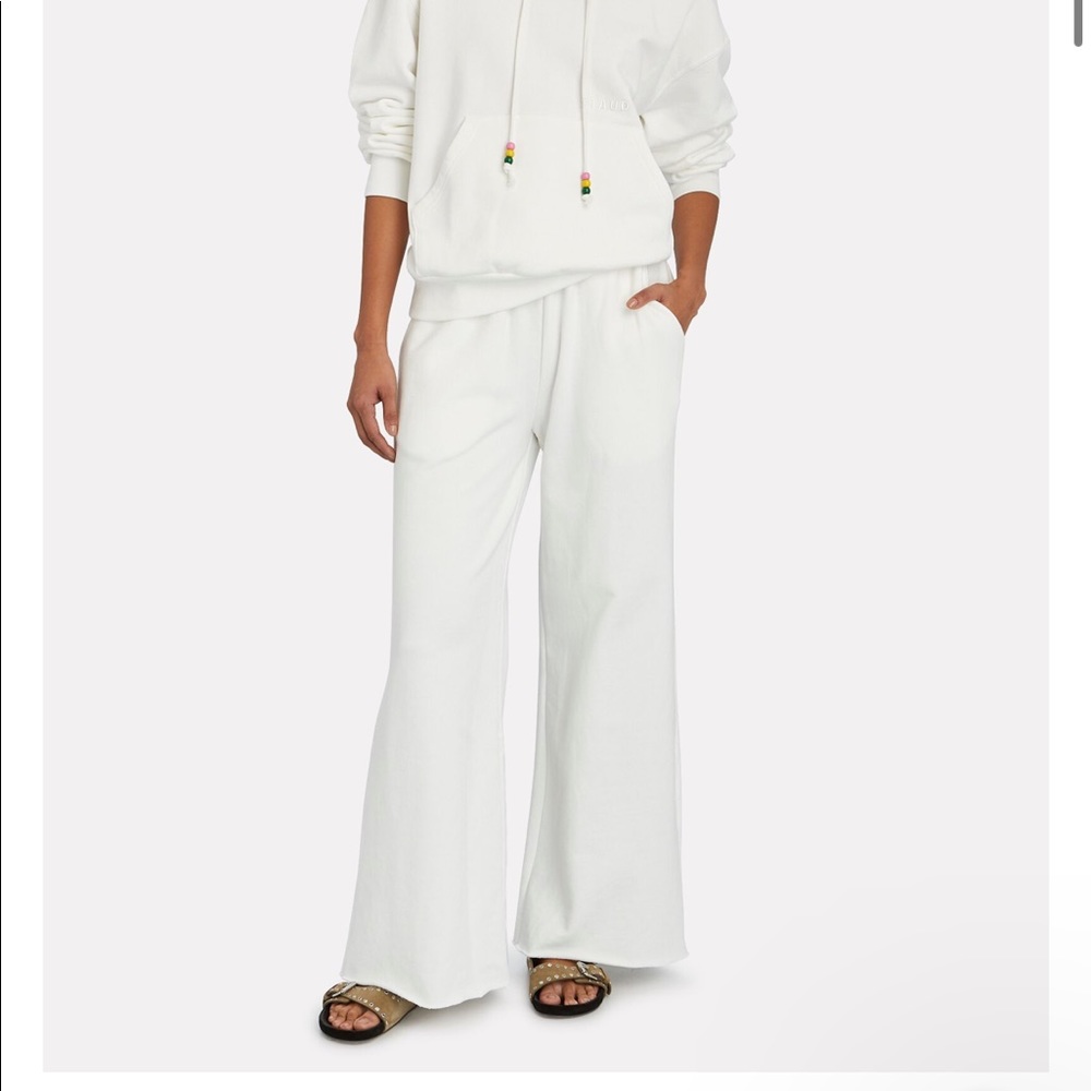 NWT Staud Wide Leg White Cotton Sweatpants XS